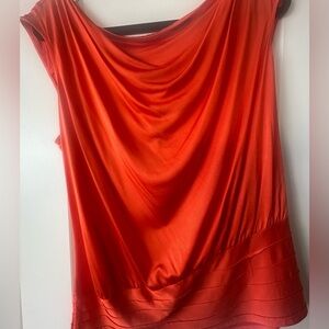 Calvin Klein Orange Draped Top